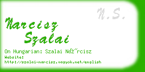 narcisz szalai business card